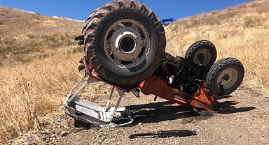 Traktör devrildi: 1 yaralı