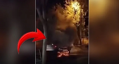 SİVEREK'TE OTOMOBİL YANGINI
