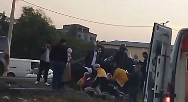 Sürücüsünün kontrolünden çıkan otomobil takla attı: 6 yaralı