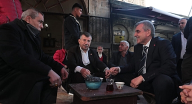 Beyazgül ve Cevheri’den esnafa ziyaret