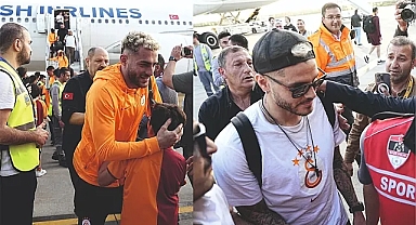 Galatasaray kafilesine coşkulu karşılama