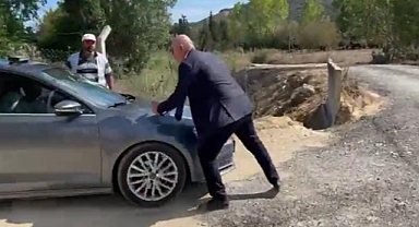 Tanal’ın üzerine emniyet aracı sürüldü