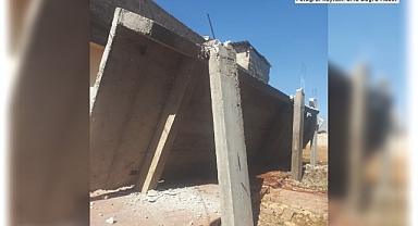 İşte Urfa'daki kısmi çökme olan yer! 1 Yaralı