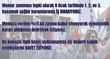 Şanlıurfa'da Sağlık Çalışanları Zamma Tepki Olarak Eylemde