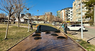 Şanlıurfa'nın gözde parkında yürüyüş yolları yenileniyor