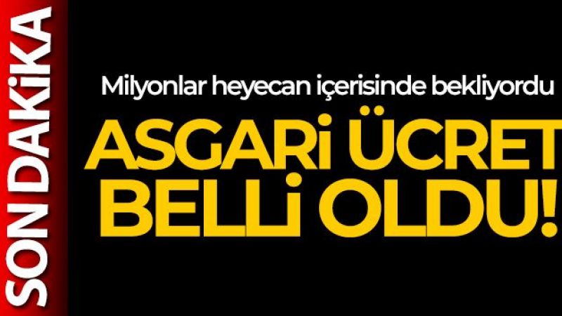 Erdoğan açıkladı! Yeni asgari ücret belli oldu!