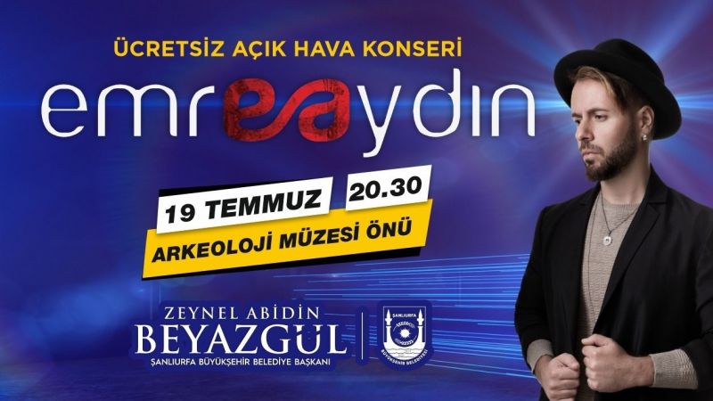 Urfa Büyükşehir’den Emre Aydın konseri