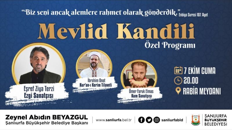 Büyükşehir’den mevlid kandili özel programı