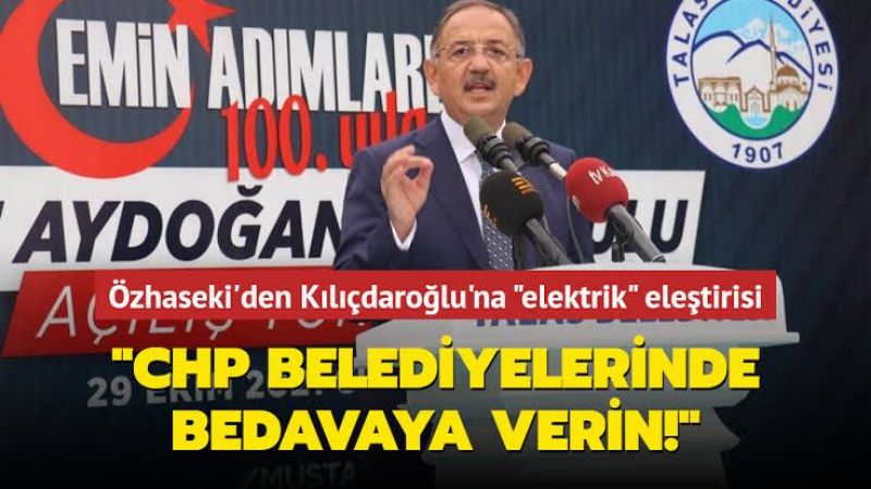 Özhaseki'den Kılıçdaroğlu'na