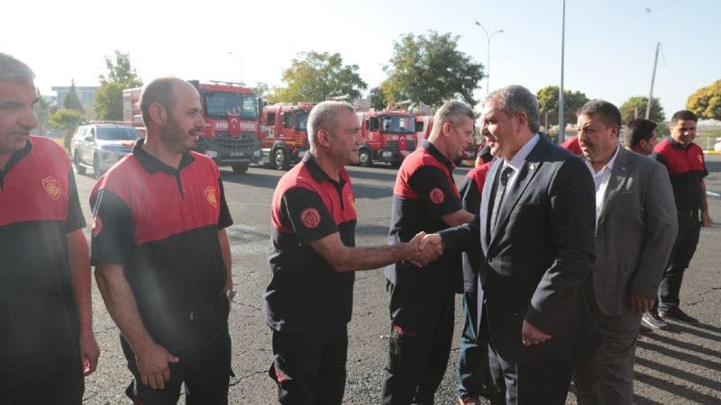 Beyazgül ve itfaiye erleri bir araya geldi