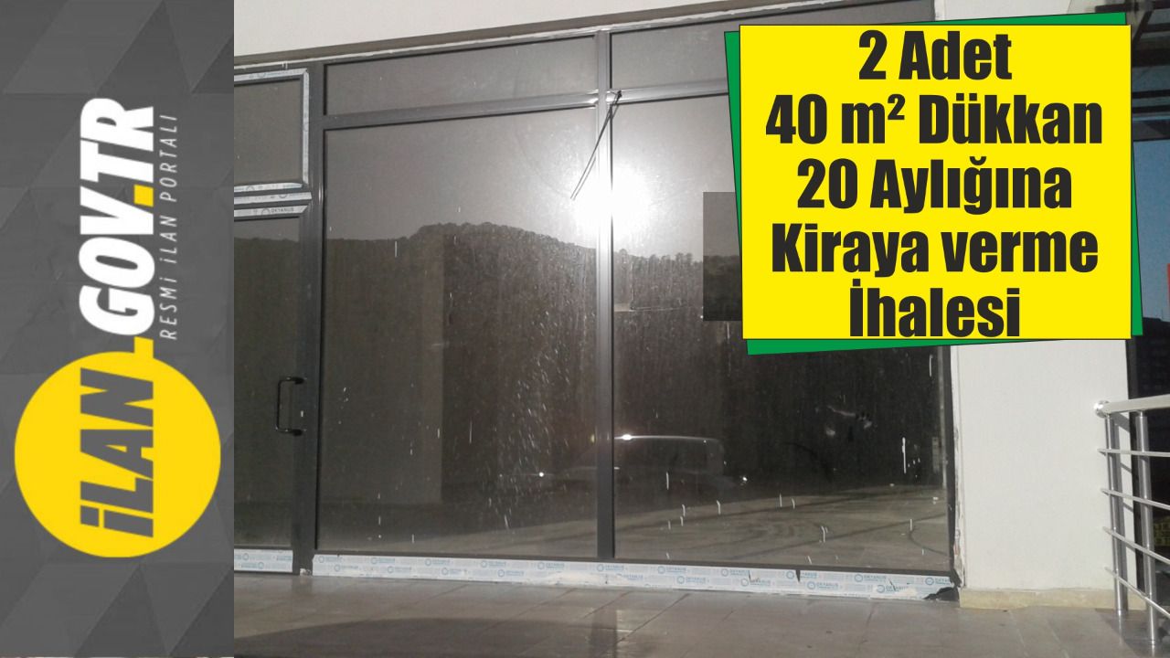 Bozova Belediyesi’nden kiralık 2 dükkân