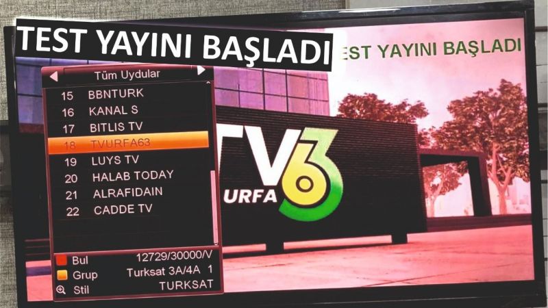 Urfa'nın 4'üncü kanalı test yayınlarına başladı
