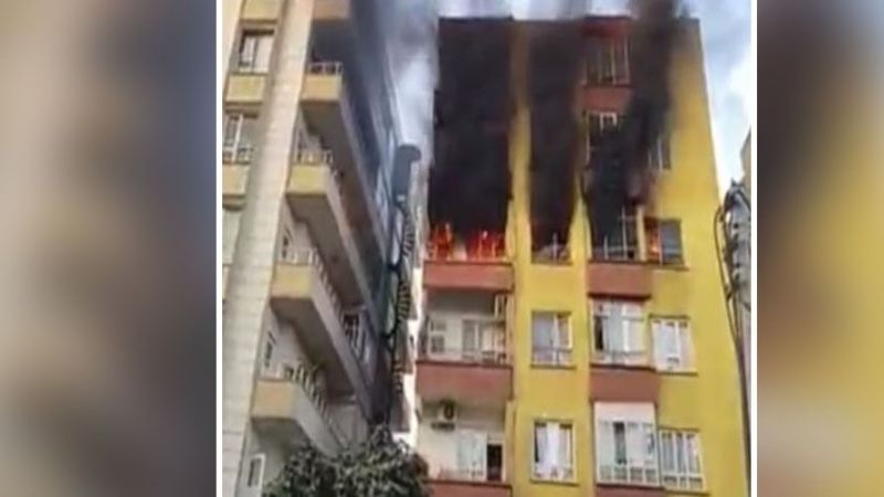 Urfa’da apartman yangını paniğe neden oldu