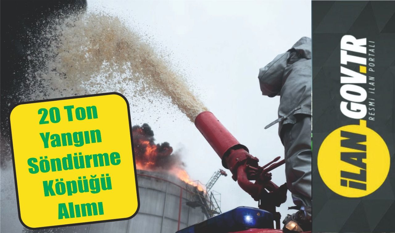Büyükşehir Belediyesi yangın söndürme köpüğü satın alacak